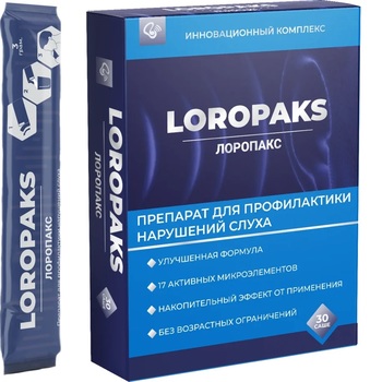 LOROPAKS препарат для профилактики нарушений слуха  